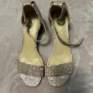 Michel kors snake print sparkle heels 6.5